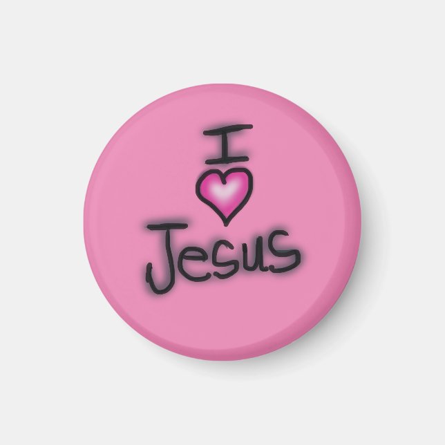 I Heart Jesus I Love Jesus  Magnet (Front)
