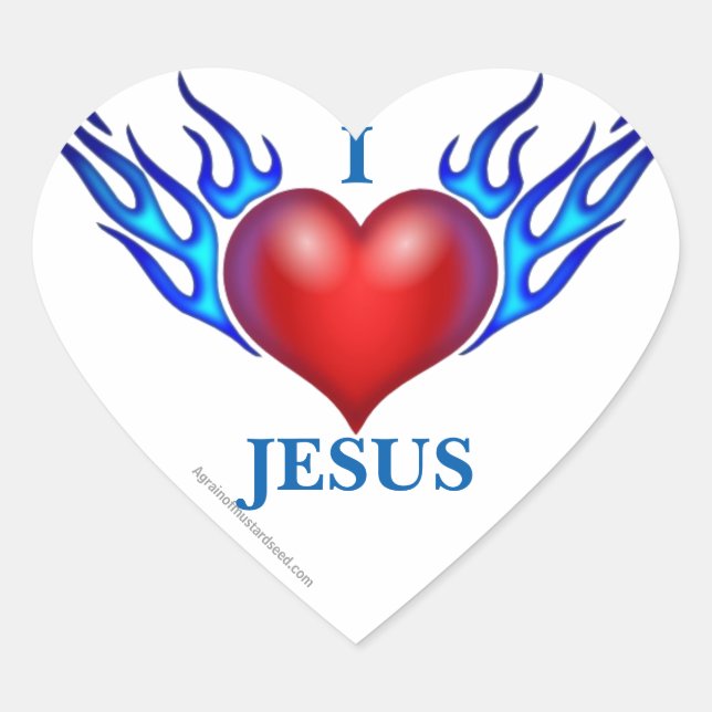 I heart Jesus Sticker (Front)