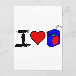 I Heart Juice Boxes Postcard