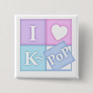 I Heart K~Pop Button