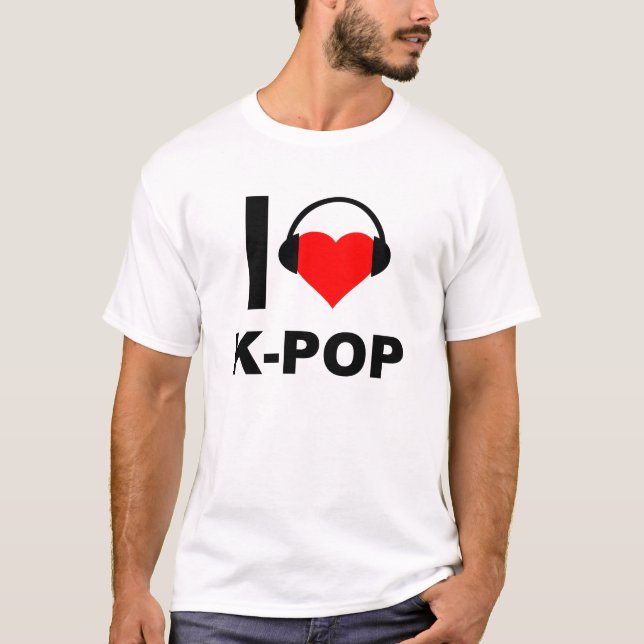 I Heart K-Pop Funny T-shirt (Front)