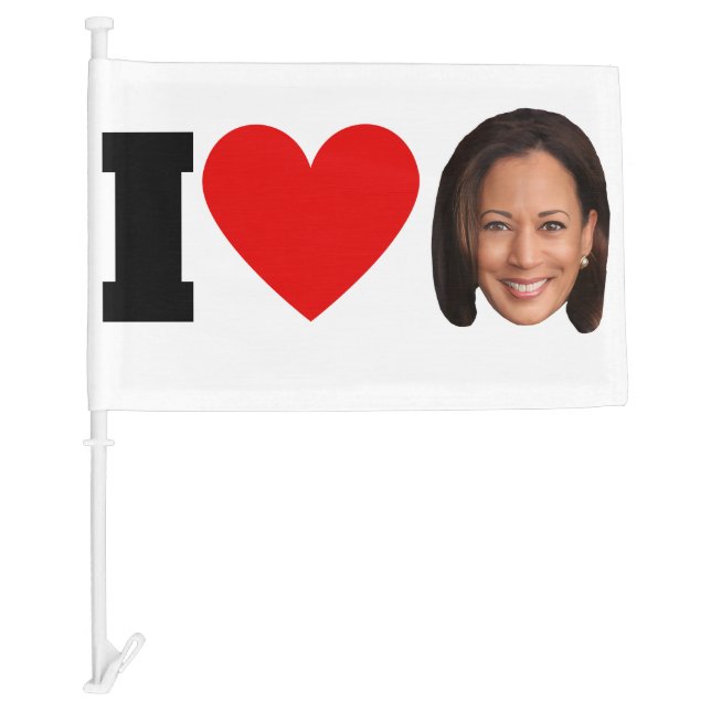 I Heart Kamala Harris  Car Flag (Front)