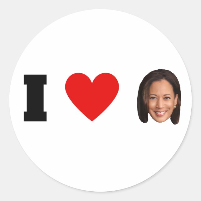 I Heart Kamala Harris  Classic Round Sticker (Front)