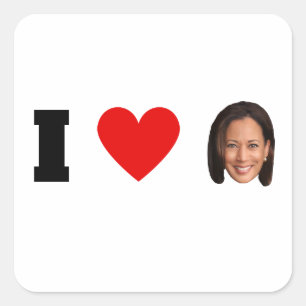 I Heart Kamala Harris Square Sticker