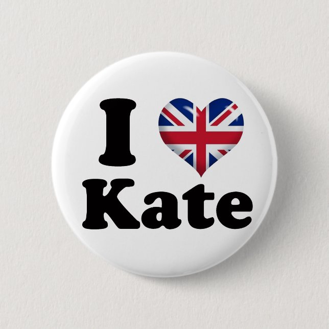 I Heart Kate Pinback Button (Front)