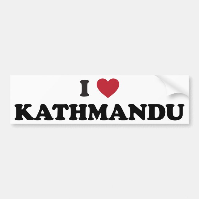 I Heart kathmandu Nepal Bumper Sticker (Front)