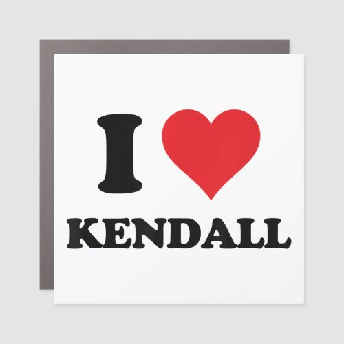 I Heart Kendall First Name I Love Personalized Stu Car Magnet