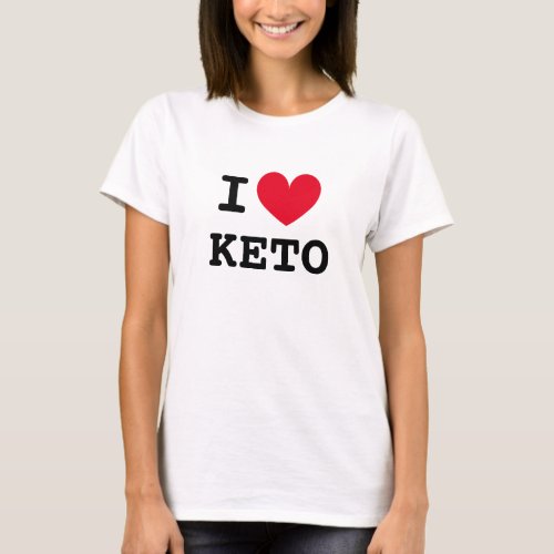 I heart keto ketogenic diet t shirt for women