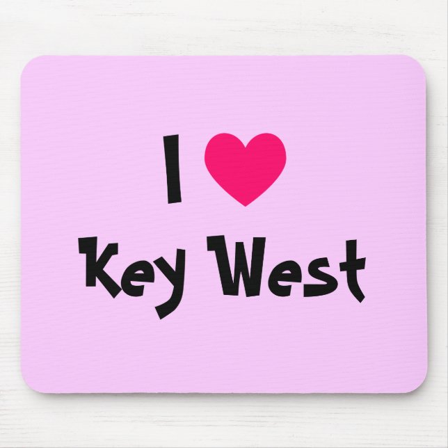 I Heart Key West Florida Mouse Pad (Front)