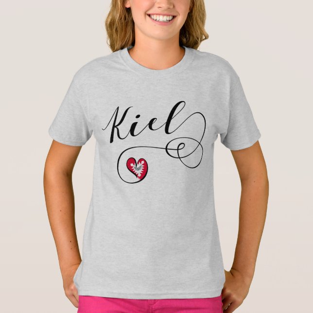 I Heart Kiel, Germany, German T-Shirt (Front)