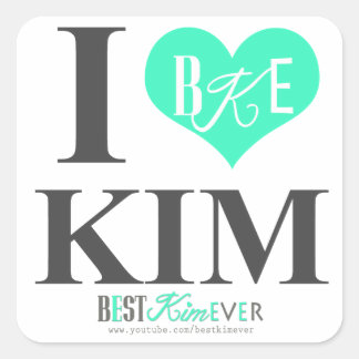 I heart Kim stickers (one sheet of 20 sm or 6 lrg)