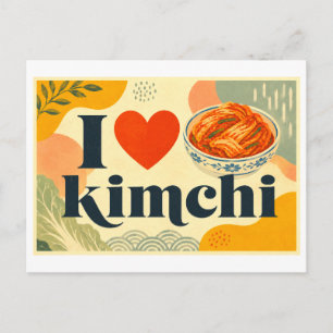 "I [Heart] Kimchi" Postcard