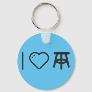 I Heart Kitchen Stools Keychain