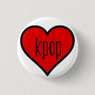 I heart kpop! pinback button