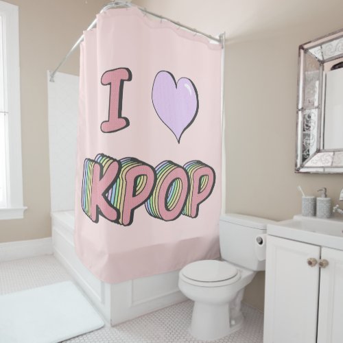 I heart Kpop Shower Curtain