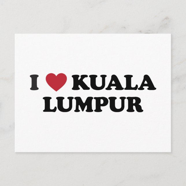 I Heart Kuala Lumpur Malaysia Postcard (Front)