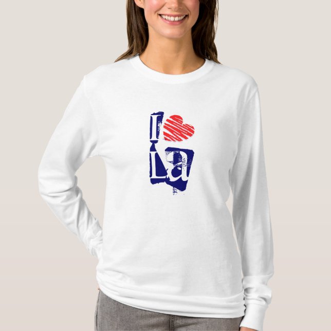 I Heart LA Retro Fashion T-Shirt Love Los Angeles (Front)