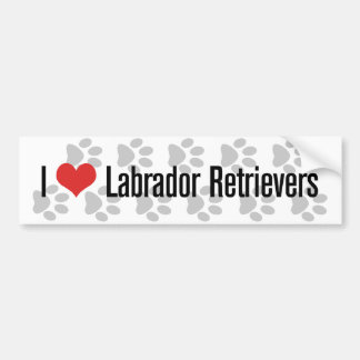 I (heart) Labrador Retrievers Bumper Sticker