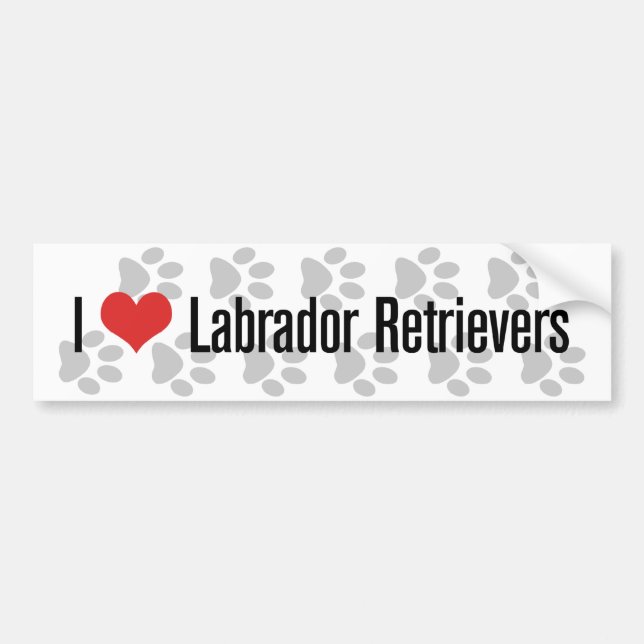 I (heart) Labrador Retrievers Bumper Sticker (Front)