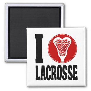 I Heart Lacrosse Magnet