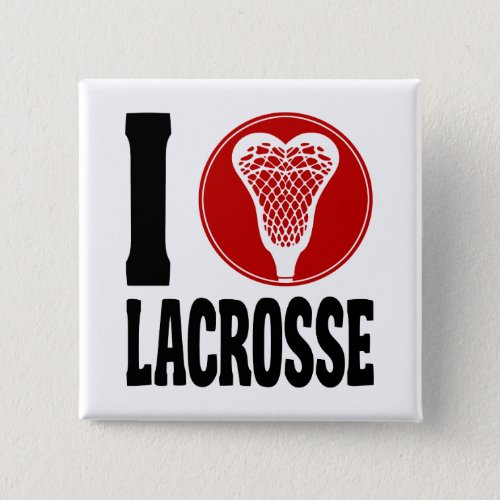 I Heart Lacrosse Pinback Button