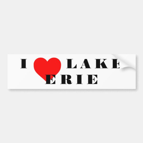 I heart Lake Erie Bumper Sticker