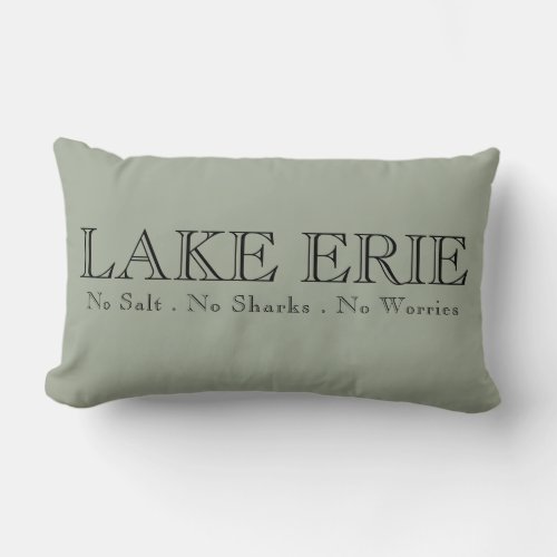 I heart Lake Erie Lumbar Pillow