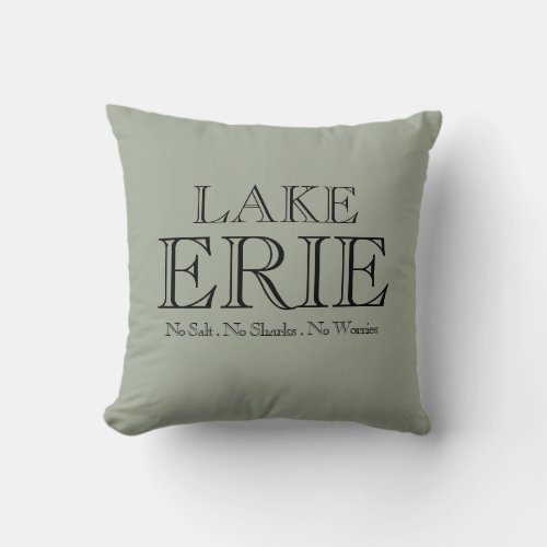 I heart Lake Erie Throw Pillow