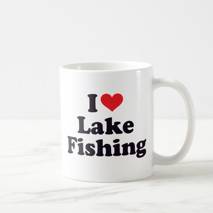 I Heart Lake Fishing Mugs