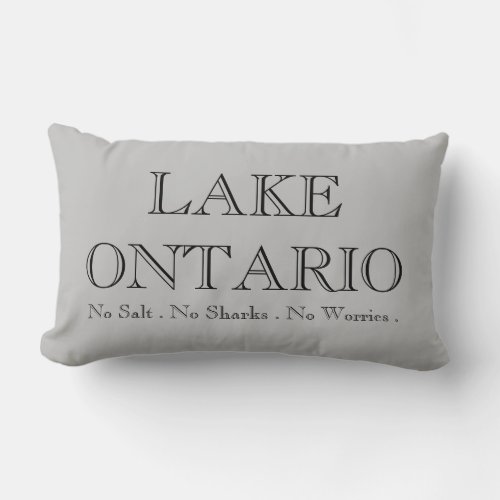 I heart LAKE ONTARIO Great Lake design Lumbar Pillow