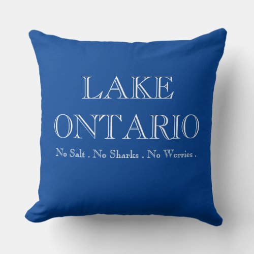 I heart LAKE ONTARIO Great Lake design Throw Pillow