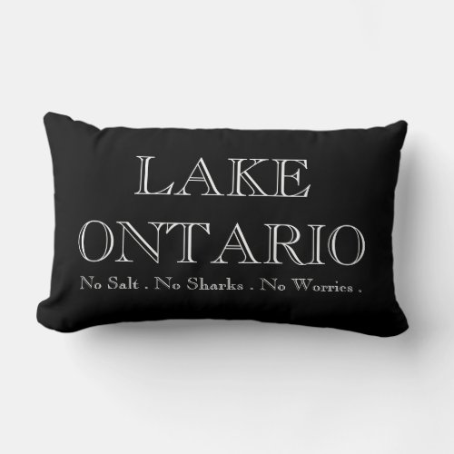 I heart LAKE ONTARIO Lumbar Pillow