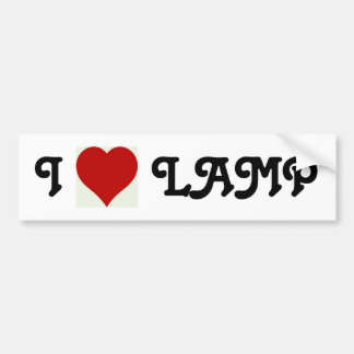 I heart Lamp Bumper Sticker