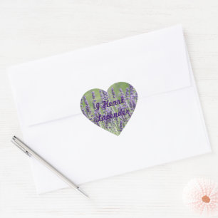 I Heart Lavender Flowers Floral Sticker