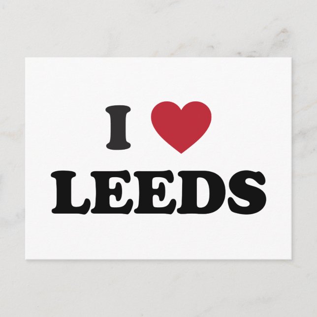 I Heart Leeds England Postcard (Front)