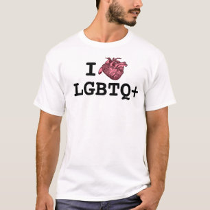 I Heart LGBTQ+ anatomically correct heart T-Shirt