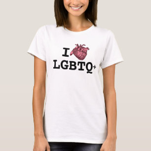 I Heart LGBTQ+ anatomically correct heart T-Shirt