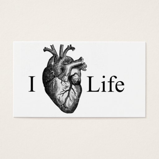 Customizable I Heart Life Business Cards