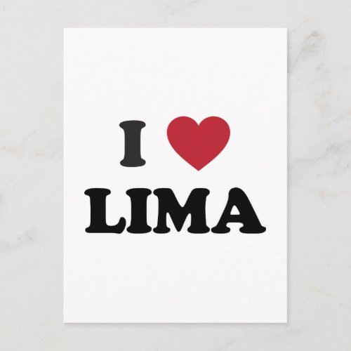 I Heart Lima Peru Postcard