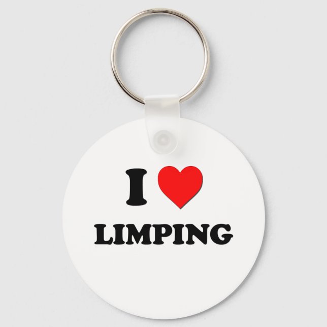 I Heart Limping Keychain (Front)
