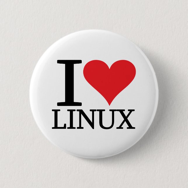 I Heart Linux Button (Front)