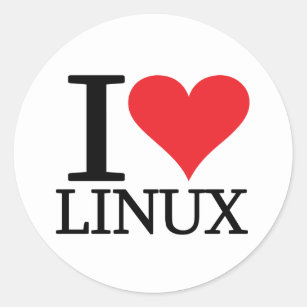I Heart Linux Classic Round Sticker