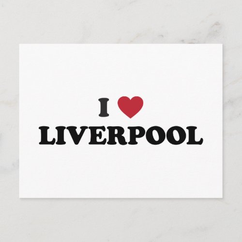 I Heart Liverpool England Postcard