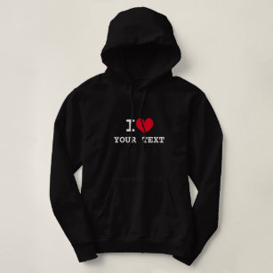 I heart logo custom hoodie for women