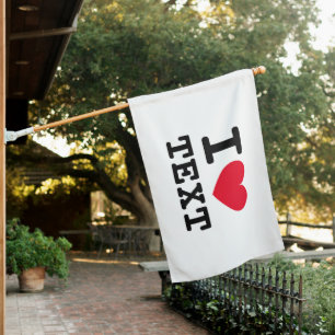 I HEART logo template custom design pole flag