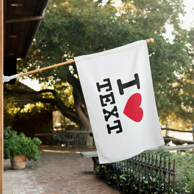 I HEART logo template custom design pole flag (In SItu)