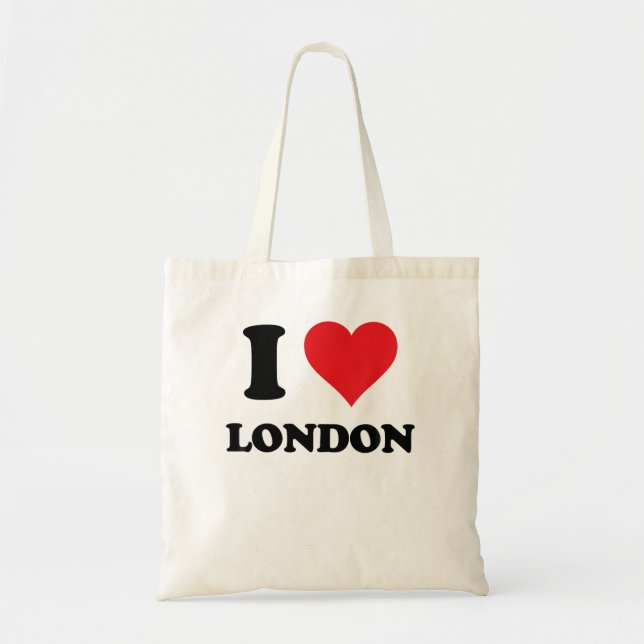 I Heart London First Name I Love Personalized Stuf Tote Bag (Front)