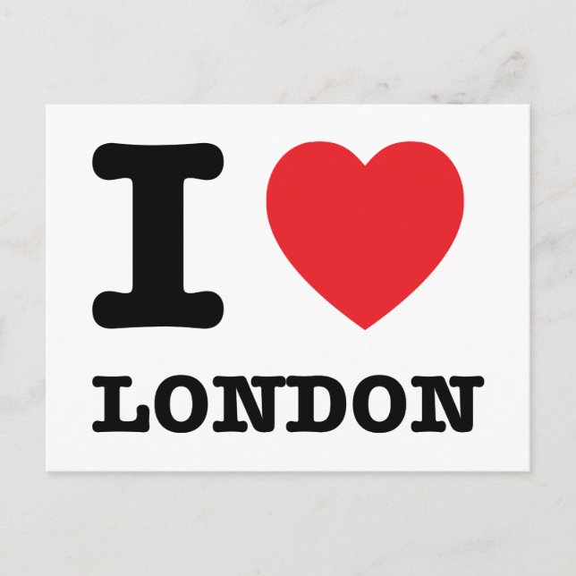 I Heart London Postcard (Front)