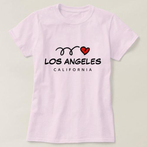 I heart Los Angeles California t shirt for women
