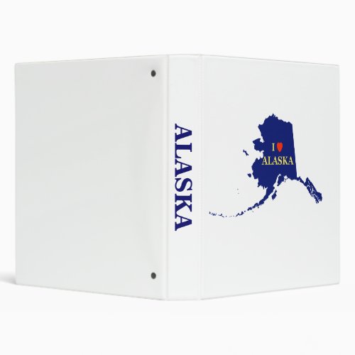 I Heart Love Alaska 3 Ring Binder